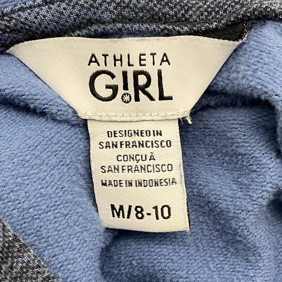 ATHLETA GIRL In Your Element Pullover Hoodie Sz M Blue Marble Active 7-9 - Picture 4 of 9